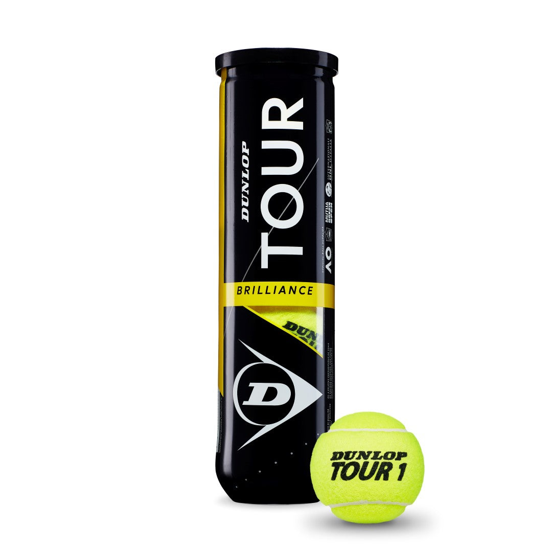 Tennis balls DUNLOP TOUR BRILLIANCE MidRange 4-tube ITF