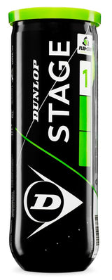 Tennis balls DUNLOP STAGE 1 GREEN 3-tube ITF