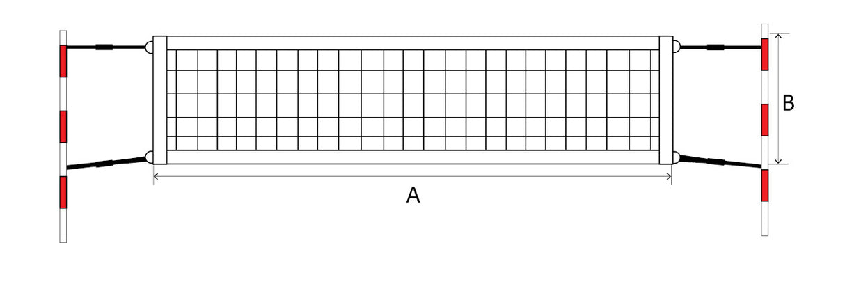 Beach tennis net POKORNY Econom 8,5x1m