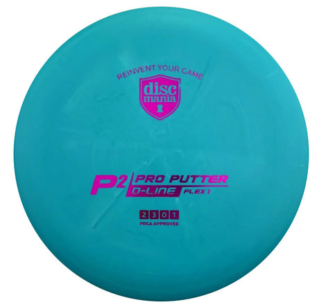 Discgolf DISCMANIA Putter D-LINE P2 FLEX 1 Turquoise 2/3/0/1