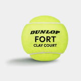 Tennis balls DUNLOP FORT CLAY COURT Premium 4-tube ITF