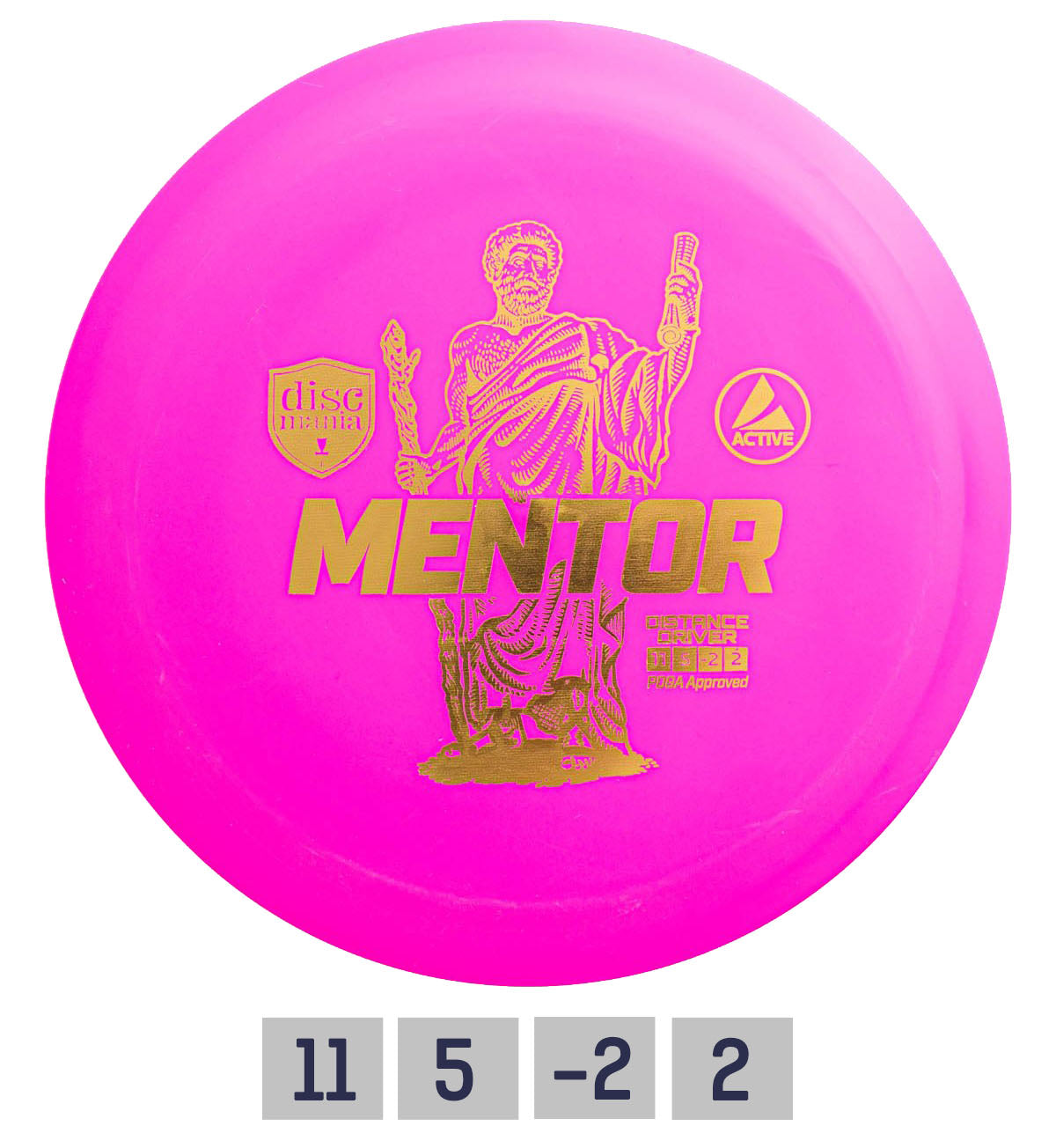 Discgolf DISCMANIA Distance Driver MENTOR Acrtive 11/5/-2/2 Pink