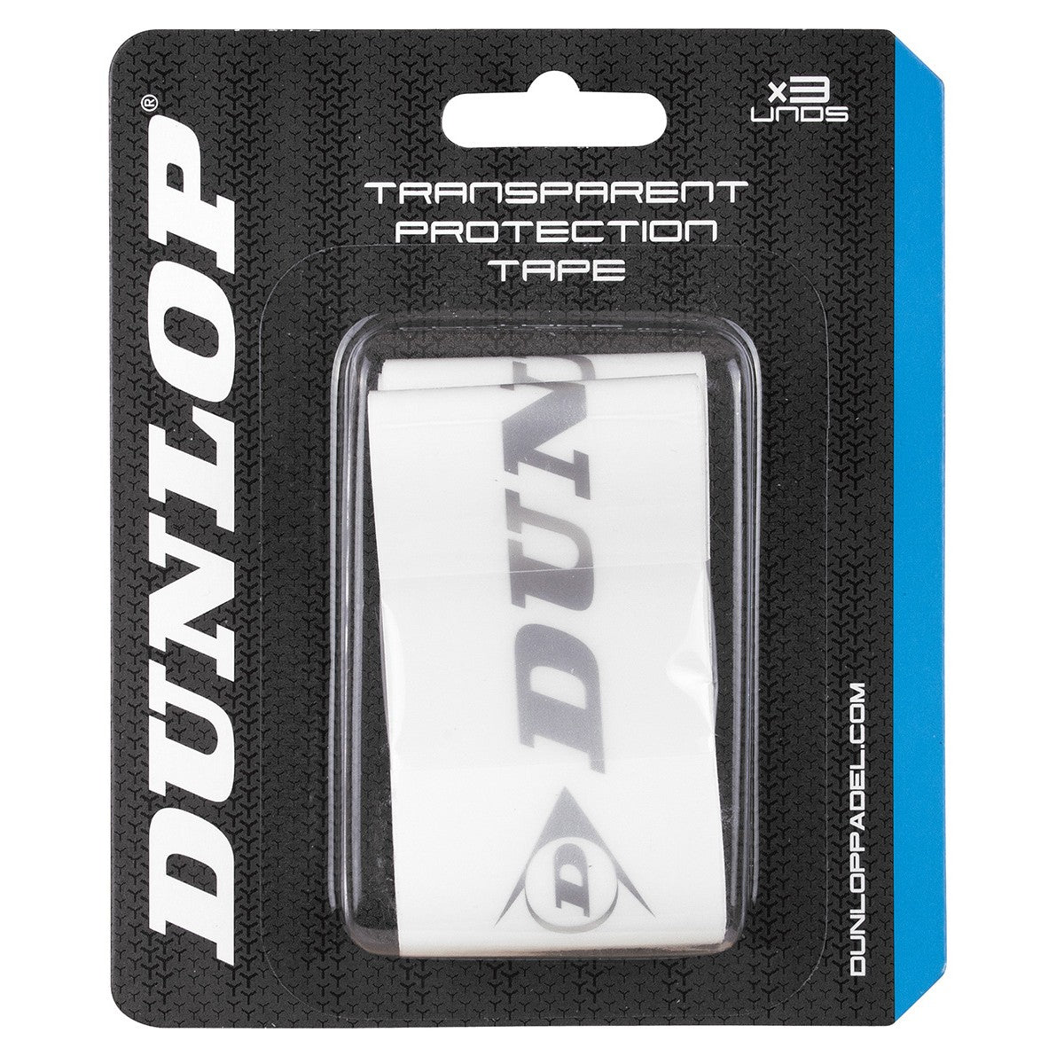 Padel racket protective tape DUNLOP 3 pcs, transparent