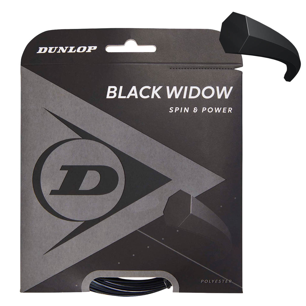 Strings for tennis racket DUNLOP BLACK WIDOW 16g/1.31mm 12m