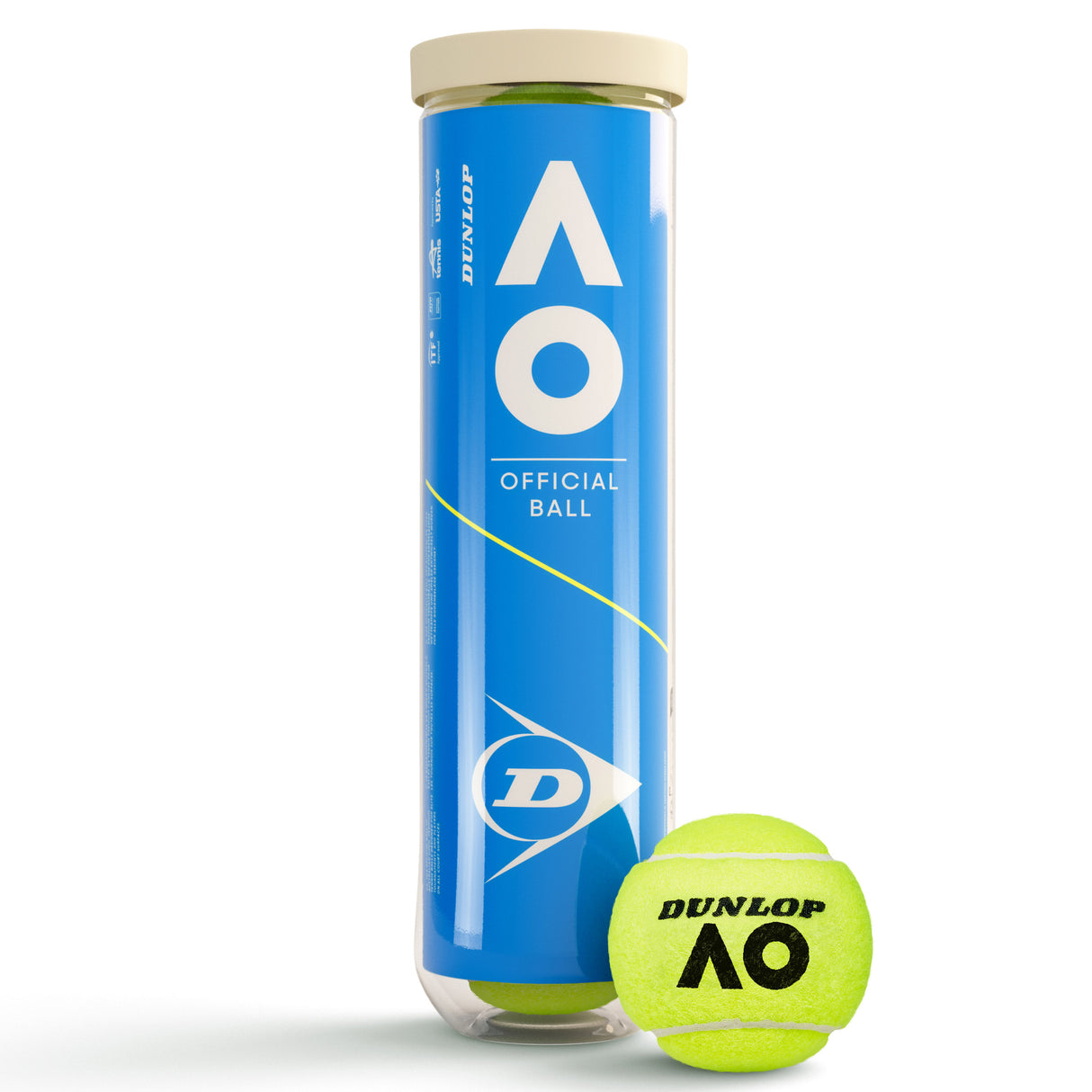 Tennis balls DUNLOP AUSTRALIAN OPEN GrandSlam 4-tube ITF