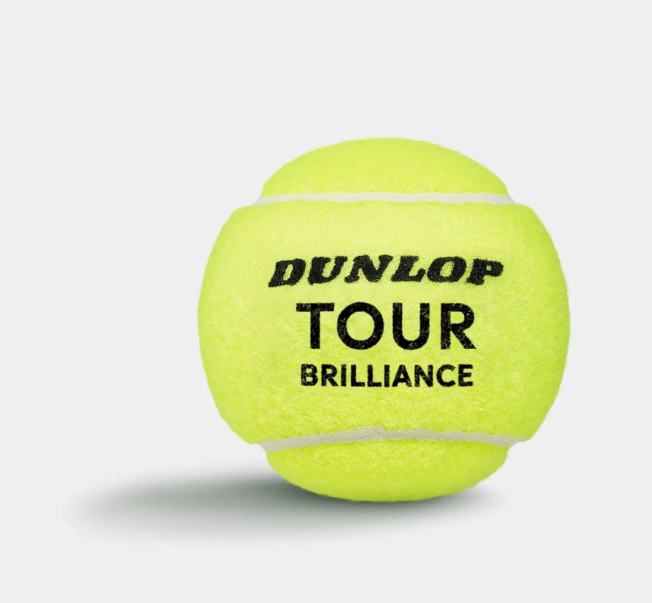 Tennis balls DUNLOP TOUR BRILLIANCE MidRange 4-tube ITF