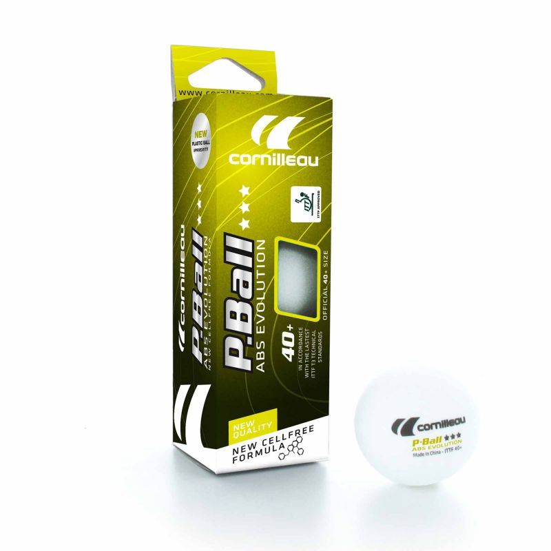 Cornilleau table tennis balls P-BALL ITTF white 3 pcs.